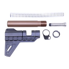 AR-15 Micro Breach Pistol Brace Kit – Anodized Tube, Complete Buffer System, ATF Approved – Choose Color