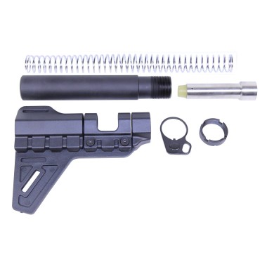 AR-9 Micro Breach Pistol Brace Kit – ATF Approved, Complete Buffer System, Anodized Black – Moriarti Arms
