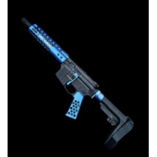 AR-15 5.56/.223 10.5" Minimalist Semi-Auto Pistol | Blue Skeleton | SBA3 Pistol Brace