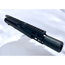AR-15 300 BLK 5" Pistol Hybrid Upper Assembly / Spitfire Muzzle Brake / MLOK Rail / Left Hand Ejecting