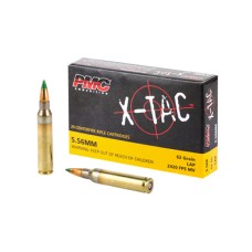 PMC X-TAC 5.56 NATO M855 Ammunition – 62 Grain Green Tip FMJ (20 Rounds)
