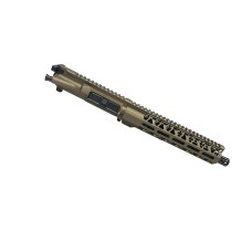 Moriarti AR-9 9MM 10.5" Diamond Cut 10" MLOK Upper Assembly - Burnt Bronze, A2 Flash Hider, Charging Handle Included