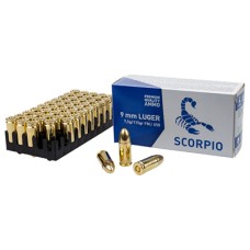 STV Technology Scorpio 9mm 115gr FMJ Ammo – 50rd Box