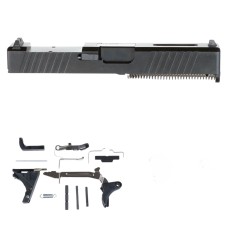Glock 19 Compatible Pistol Build Kit - RMR Optic Cut Slide - Black - No Lower