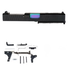 Glock 19 Compatible Pistol Build Kit - RMR Optic Cut Slide - Black - PVD Barrel - No Lower
