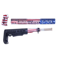 Moriarti AR-15 15" Trump Series Limited Edition Rifle Furniture Set - Cerakote Battleworn Finish - Patriot