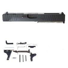 Glock 17 Gen 1-3 Compatible Pistol Build Kit w/ RMR Optic Cut Slide / Black / No Lower