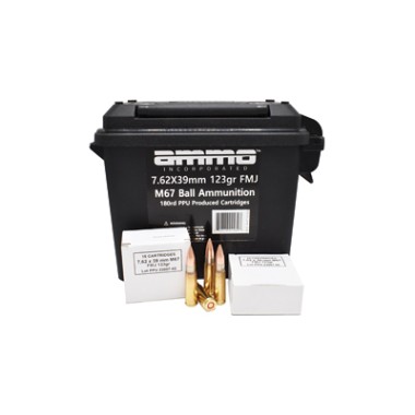 Ammo Inc M67 Ball 7.62x39 123gr FMJ - 180rd Box - 762x39123FMJ-B180