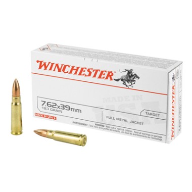 WINCHESTER USA 7.62X39 AMMO 123GR - BOX OF 20 - Q3174
