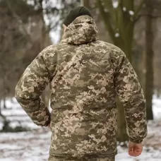 Ukrainian Army Winter Jacket – MM14 Pixel Camo Double Coat | Waterproof Tactical Parka
