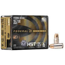 Federal Premium P357SHST1S 357 SIG 125gr HST JHP - 20rd Box | Self-Defense Ammo
