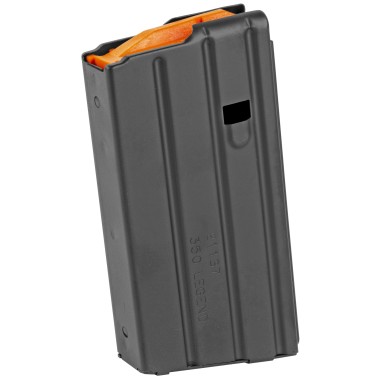 DURAMAG DuraMag SS 20-Round 350 Legend Magazine for AR Rifles – Stainless Steel, Orange AGF Follower