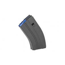 DURAMAG SS 6.5 Grendel AR-15 20-Round Magazine – Stainless Steel, Blue AGF Follower, Black