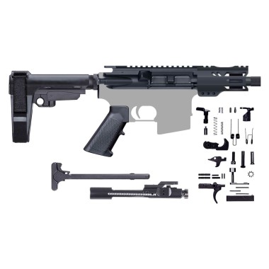 AR-15 5.56 NATO 5” Micro Pistol Kit w/ SBA3 Brace – Compression Series, No Lower