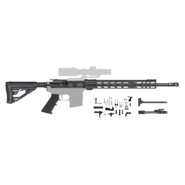 AR-15 .224 Valkyrie 20" Nitride Rifle Build Kit | 15" M-LOK | Adaptive Stock