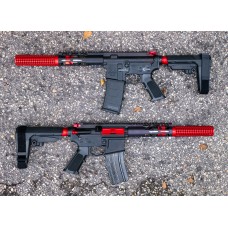 AR-15 7.5" Semi Auto Pistol | Red Accents | SBA3 Brace | Custom Caliber Options