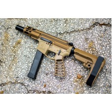 MA-10MM Moriarti Arms 4" 'Brindle' Semi-Auto Pistol | MLOK, SBA3 Brace, LRBHO, Blowback System | Cerakote Finish