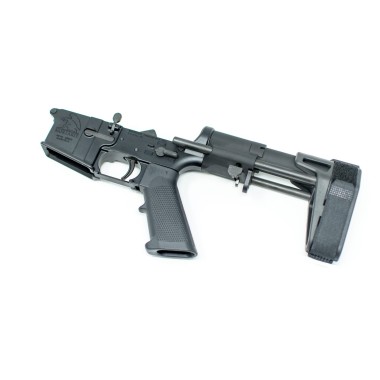 MORIARTI AR-15 COMPLETE PISTOL LOWER / SB TACTICAL PDW PISTOL BRACE - BLACK