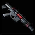 AR-15 .300 Blackout 5" Micro Mini Pistol | Red Accents & Honey Badger Brace