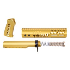AR-15 “Trump Series” Limited Edition Pistol Furniture - Anodized Gold, 9" M-LOK, MAGA 2024 Design, US Made